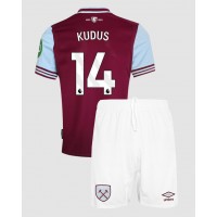 West Ham United Mohammed Kudus #14 Hjemme Trøje Børn 2024-25 Kortærmet (+ Korte bukser)